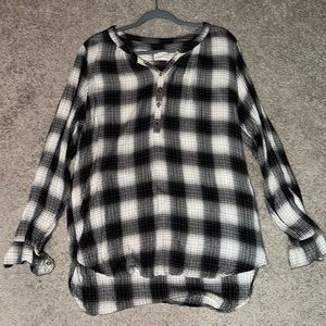 Univeral Thread Flannel Tunic Top